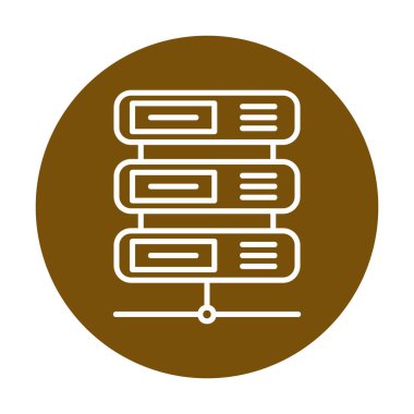 Veri sunucu simgesinin vektör illüstrasyonu 