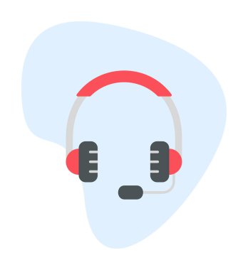 kulaklıklar düz simge, vektör illüstrasyonu