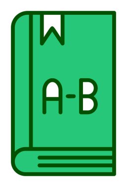 İngilizce kitap ikonu vektör illüstrasyonu 