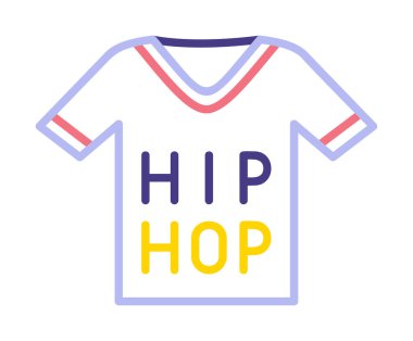 Hip hop metniyle Jersey, vektör illüstrasyonu  