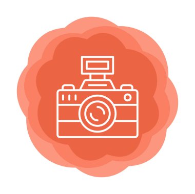 fotoğraf makinesi ikon vektör illüstrasyonu                      