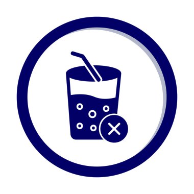 Meyve suyu işareti yok. Web simgesi basit illüstrasyon 