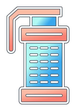 Smoke Grenade web simgesi, vektör illüstrasyonu