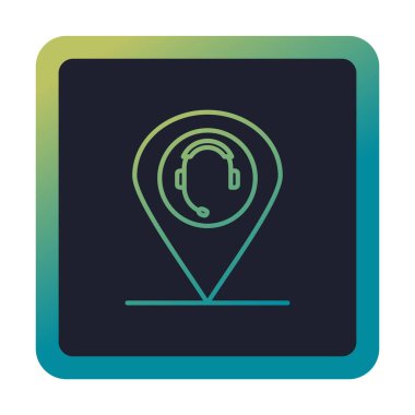 konum pin simgesi, vektör illüstrasyonu basit tasarım