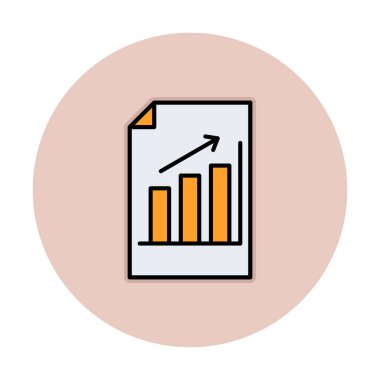 Business Bar Grafik simgesinin vektör illüstrasyonu