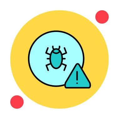 Basit düz CD virüs vektör çizimi