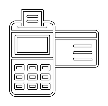 Kredi Kartı Makinesinin vektör çizimi