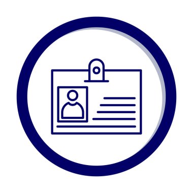 ID kart simgesi vektör illüstrasyonu                                  