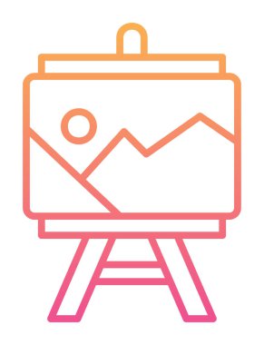 düz basit boyama simgesi, vektör illüstrasyonu 