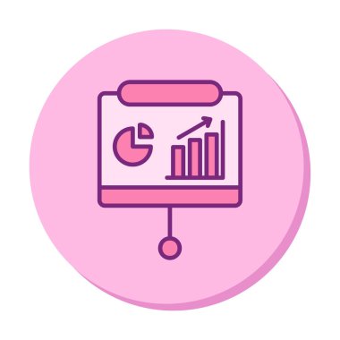 Sunum, iş istatistikleri ve pasta grafik ikonlu veri analizleri. iş analizleri, analizler, istatistikler, pasta grafiği