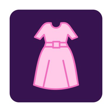 elbise web simgesi, vektör illüstrasyonu
