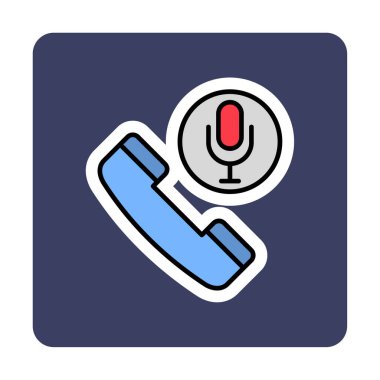 Basit Arama Kaydı simgesi, vektör illüstrasyonu