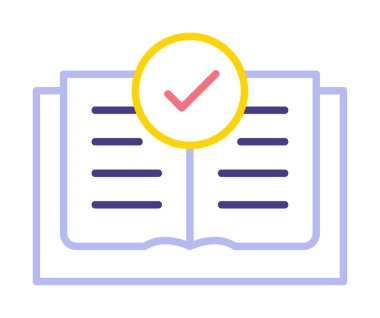 Basit düz web Açık Kitap simgesi tasarımı