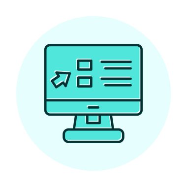 Basit Online Course Üniversitesi simgesi, vektör illüstrasyonu