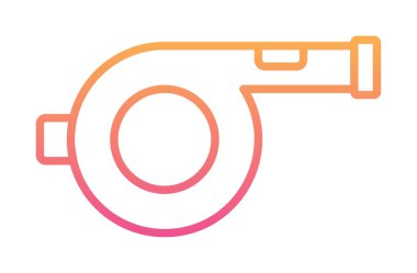 düz Whistle simgesi vektörü, illüstrasyon tasarımı