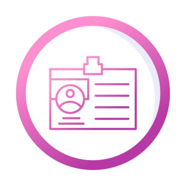 ID kart simgesi vektör illüstrasyonu                                  