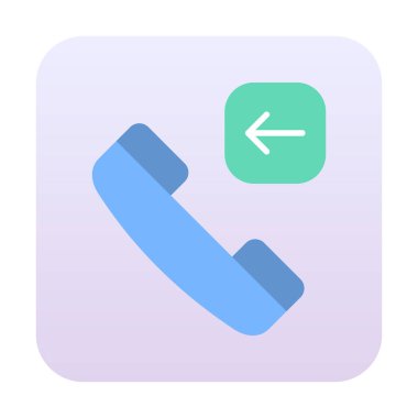 Basit düz Gelen Arama simgesi illüstrasyonu 