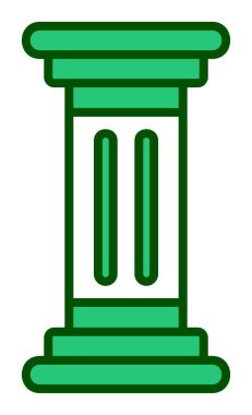 Sütun düz simgesinin vektör illüstrasyonu