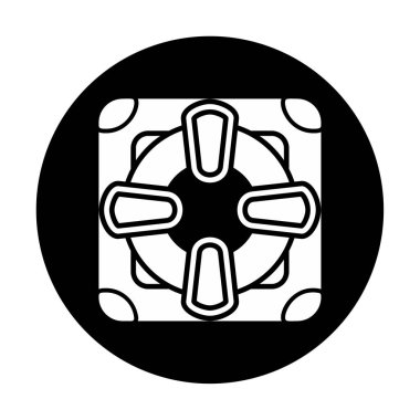 Lifesaver yassı simgesinin vektör çizimi, cankurtaran sembolü  