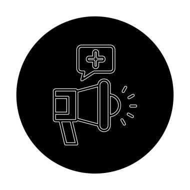 Basit Pazarlama Kampanyası simgesi, vektör illüstrasyonu