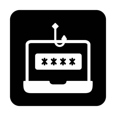 Basit Phishing simgesi, düz tasarım illüstrasyon