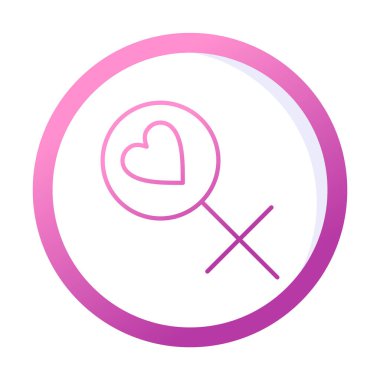 Kadın Sembol ikonu vektör illüstrasyonu