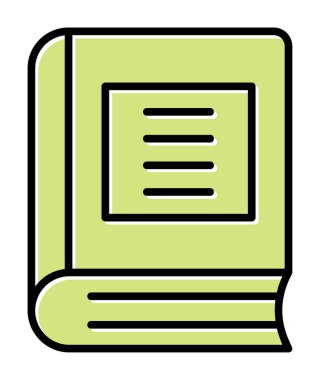 Kitap. Web simgesi basit illüstrasyon