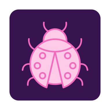  Basit grafik düz uğur böceği tasarımı