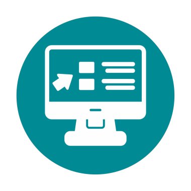 Basit Online Course Üniversitesi simgesi, vektör illüstrasyonu