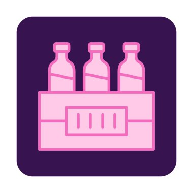 Su şişeleri. Web simgesi basit illüstrasyon 