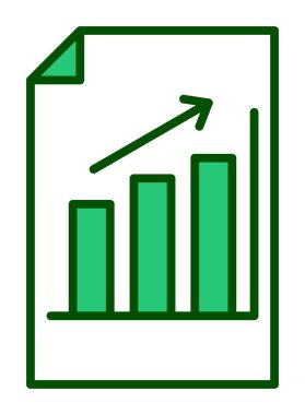 Business Bar Grafik simgesinin vektör illüstrasyonu