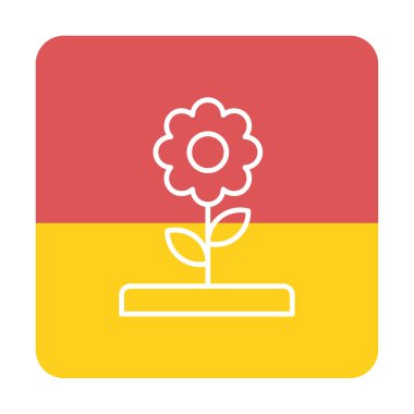  düz çiçek ikonu illüstrasyon tasarımı