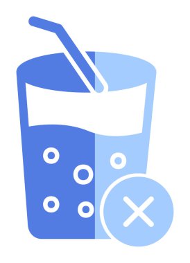 Meyve suyu işareti yok. Web simgesi basit illüstrasyon 