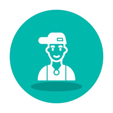 Rapçi. Web simgesi basit illüstrasyon