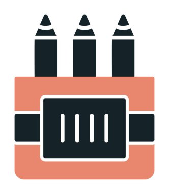 Renkli Kalem simgesi vektör illüstrasyonu