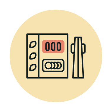 Basit Japon Bento kutusu simgesi, vektör illüstrasyonu