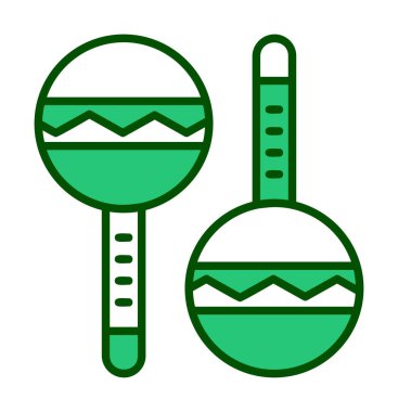 maracas simgesi vektör illüstrasyonu