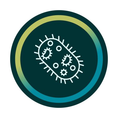 Basit yassı mikroorganizma ikon vektör çizimi 