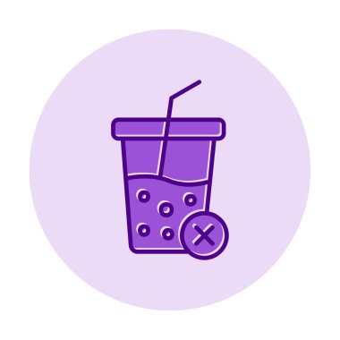 Basit, alkolsüz içecek simgesi, vektör illüstrasyonu