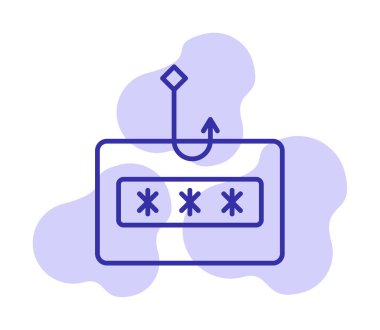 Basit Phishing simgesi, düz tasarım illüstrasyon