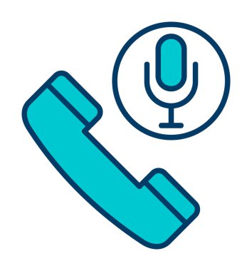 Basit Arama Kaydı simgesi, vektör illüstrasyonu