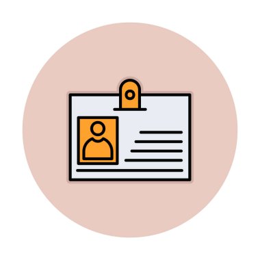 ID kart simgesi vektör illüstrasyonu                                  