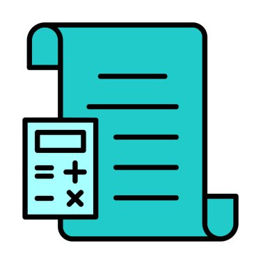 Basit muhasebe simgesi, vektör illüstrasyonu