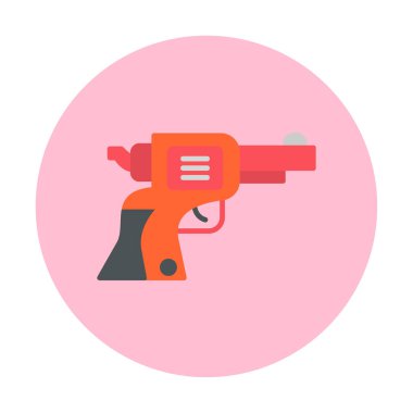 askeri tabanca ikonu vektör illüstrasyonu 