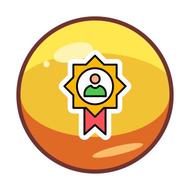 Başarı, ödül, madalya ikonu, vektör illüstrasyonu