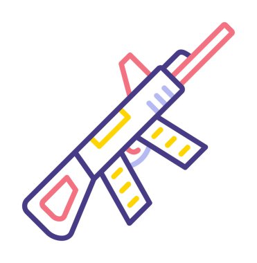 Makine Tüfeği vektör illüstrasyonu