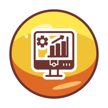 Pazar analiz simgesi vektör illüstrasyonu