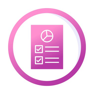 Çalışma Raporu simgesinin vektör illüstrasyonu