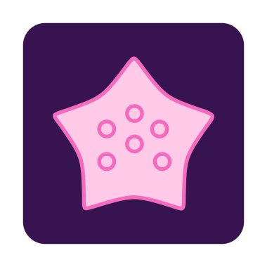 denizyıldızı düz ikon vektör çizimi 