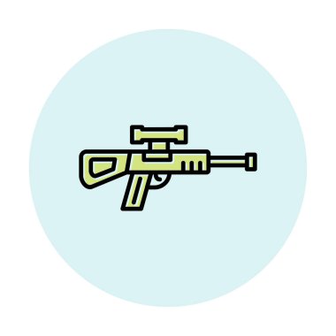 Keskin nişancı silahı ikonu vektör çizimi